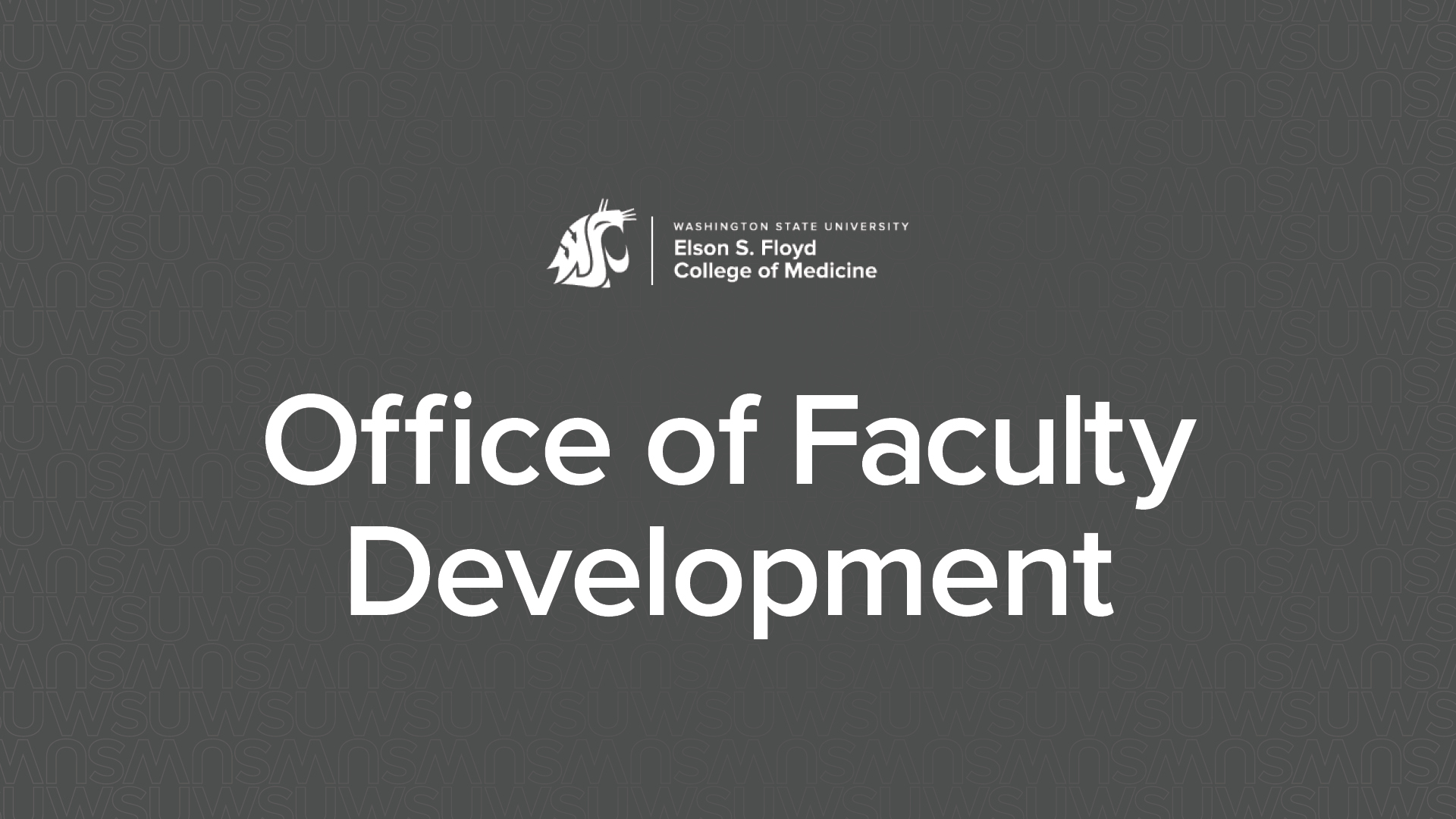 Office of Faculty Development