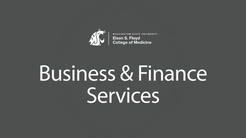"Business and Finance Services" on a gray background.