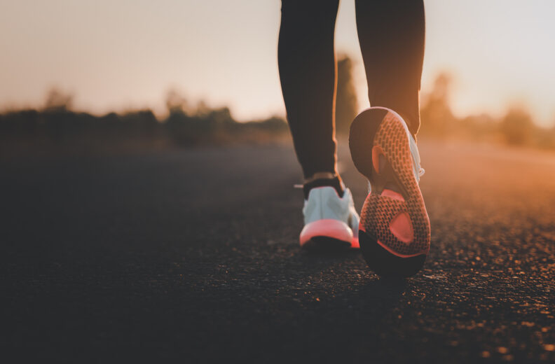 Person walking outside.