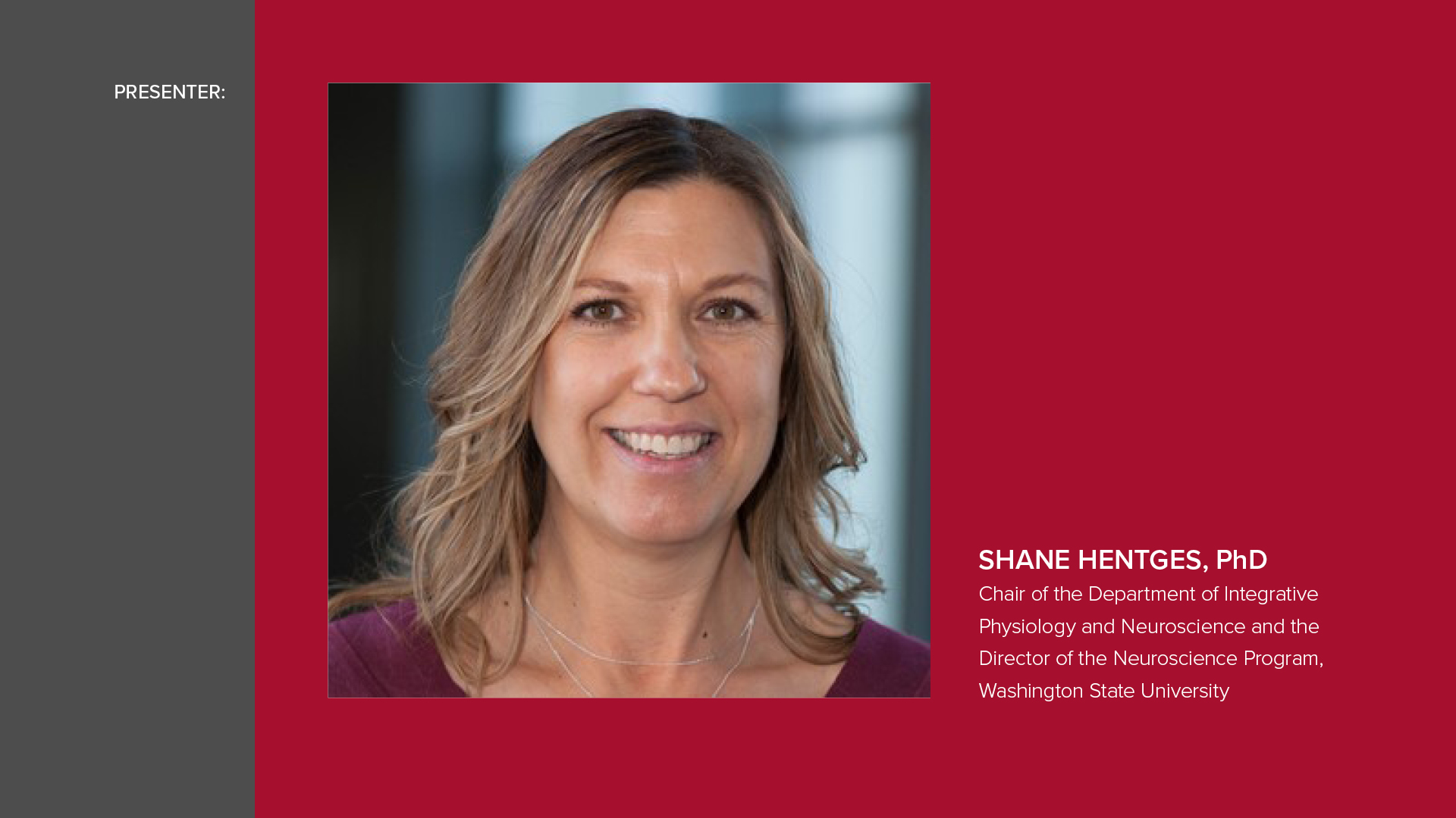 Speaker Shane Hentges