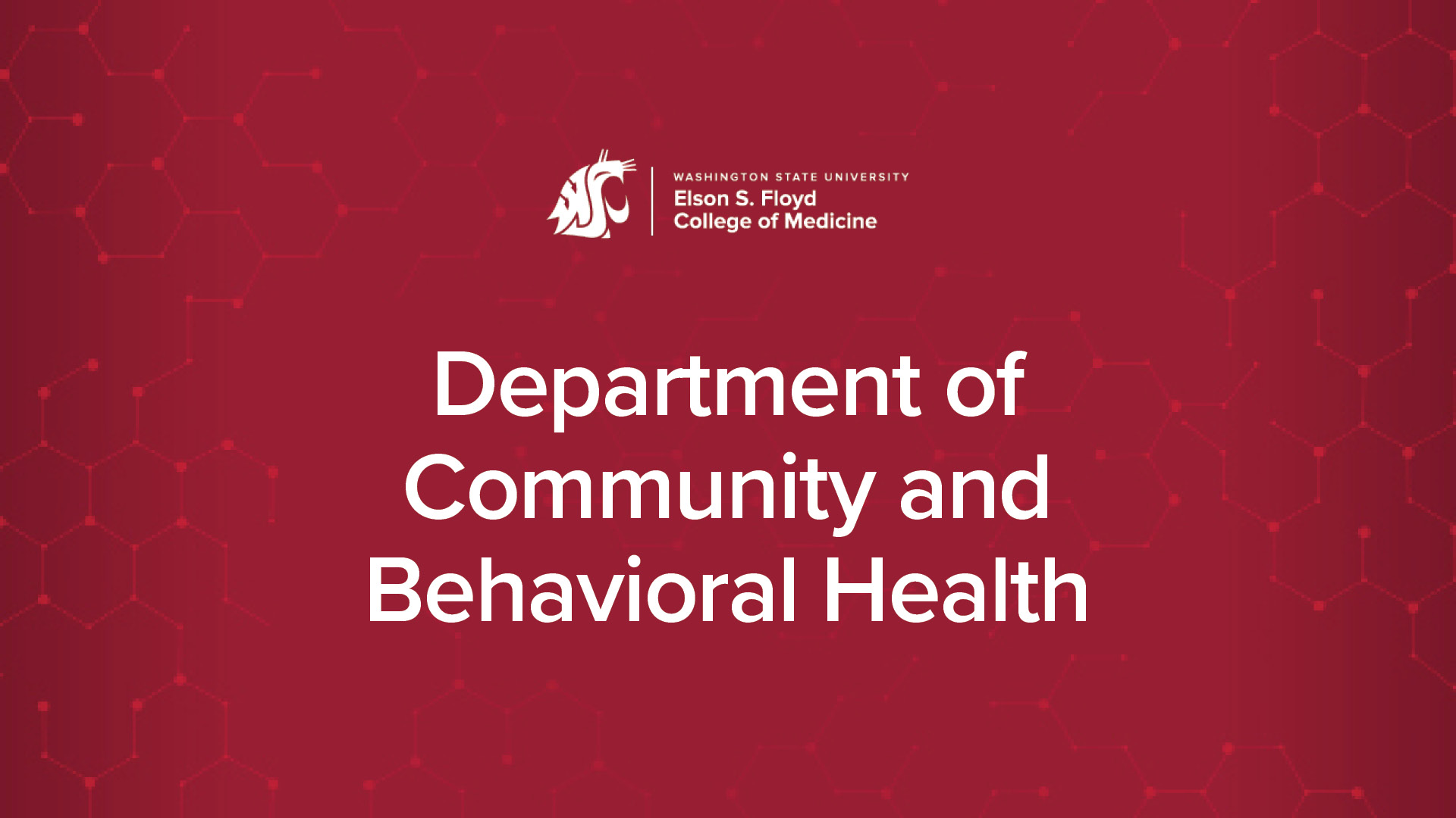 Department of Community and Behavioral Health.