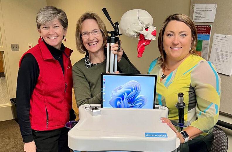 SHS faculty with new endoscope equipment