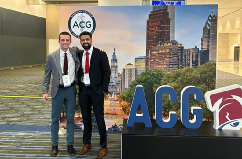 Harneet Sangha, WSU MS2, and Pierce Claassen, MD, at the ACG 2024 conference.