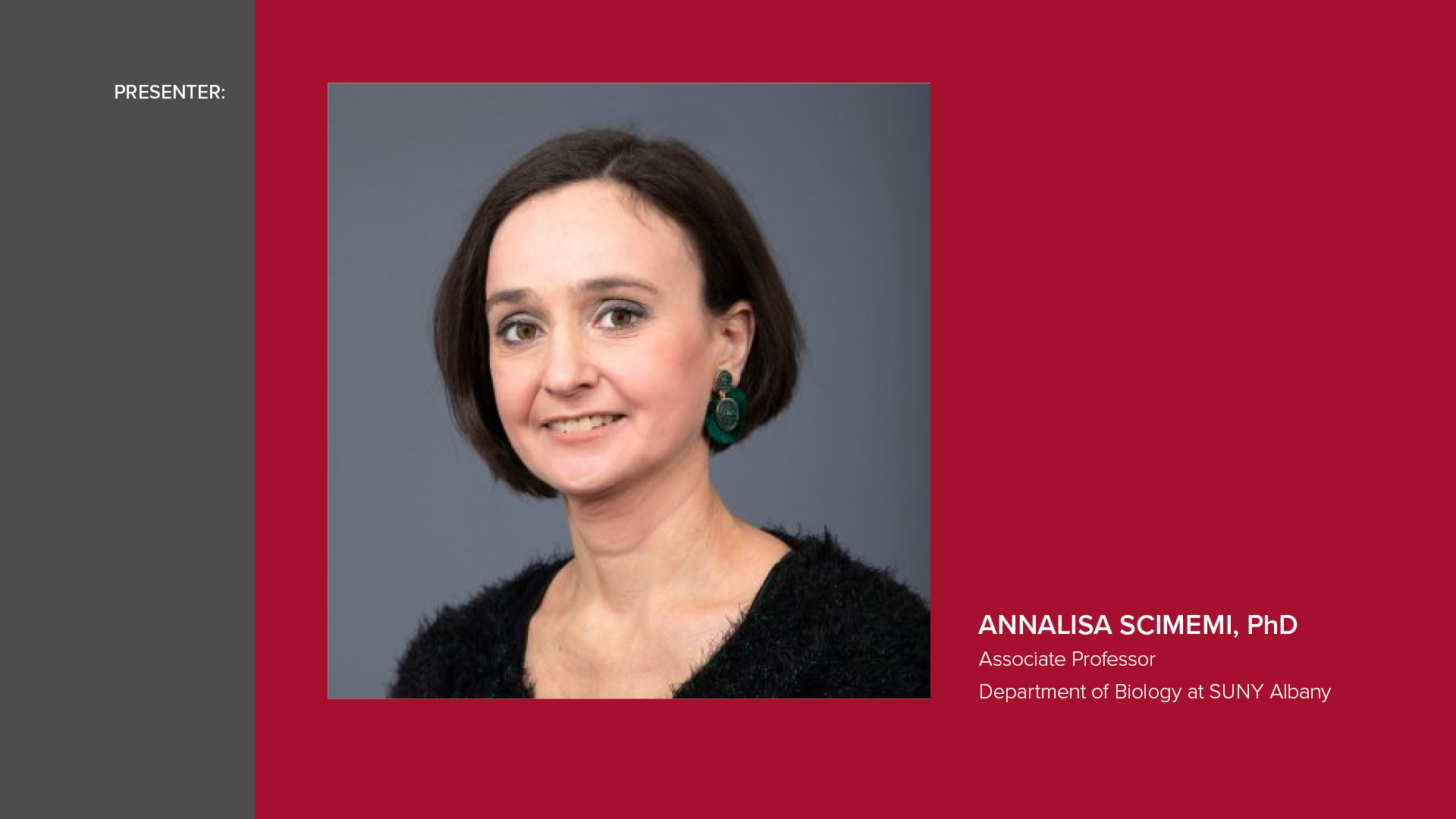 Presenter Annalisa Scimemi
