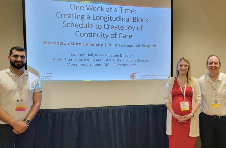 Three members of the family medicine program presenting at Rural Medical Training Collaborative Conference.