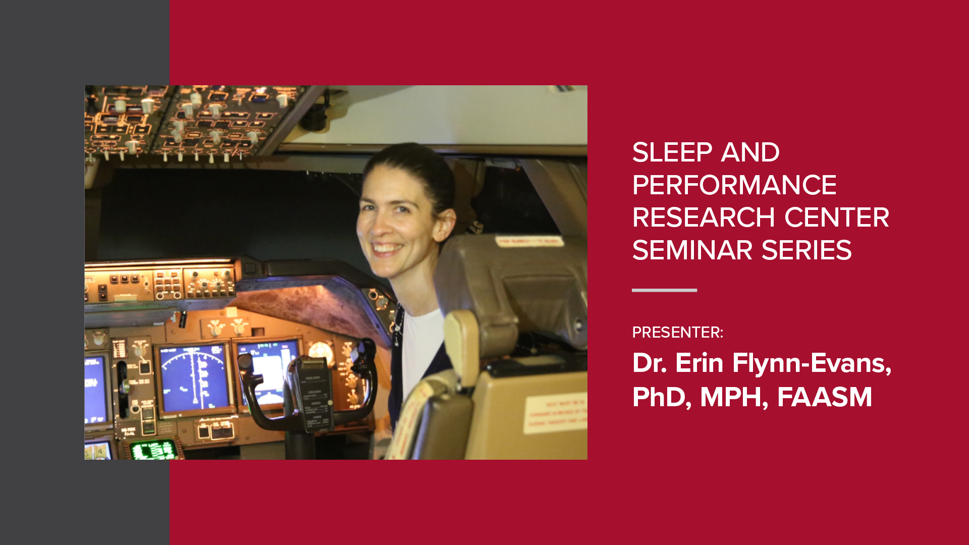 Dr Erin Flynn-Evans in a driving simulation.