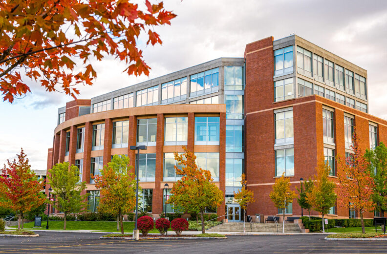 WSU SAC Building in the fall.