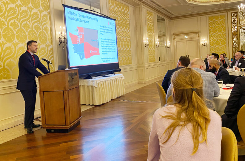 MD Student Steven Green giving a Presentation.