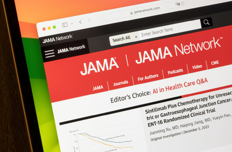 JAMA Network website displayed on a computer screen.