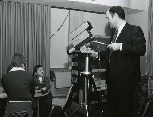 Videotaped speech session from 1970.