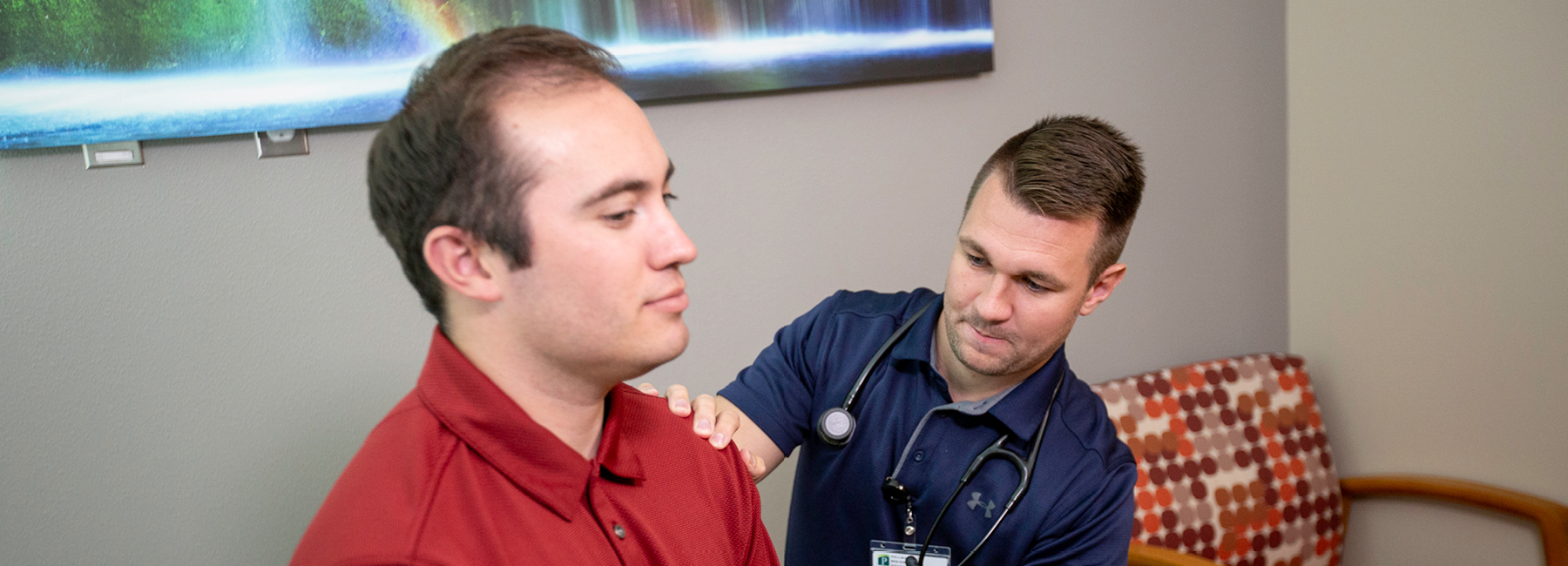 Resident giving a patient exam