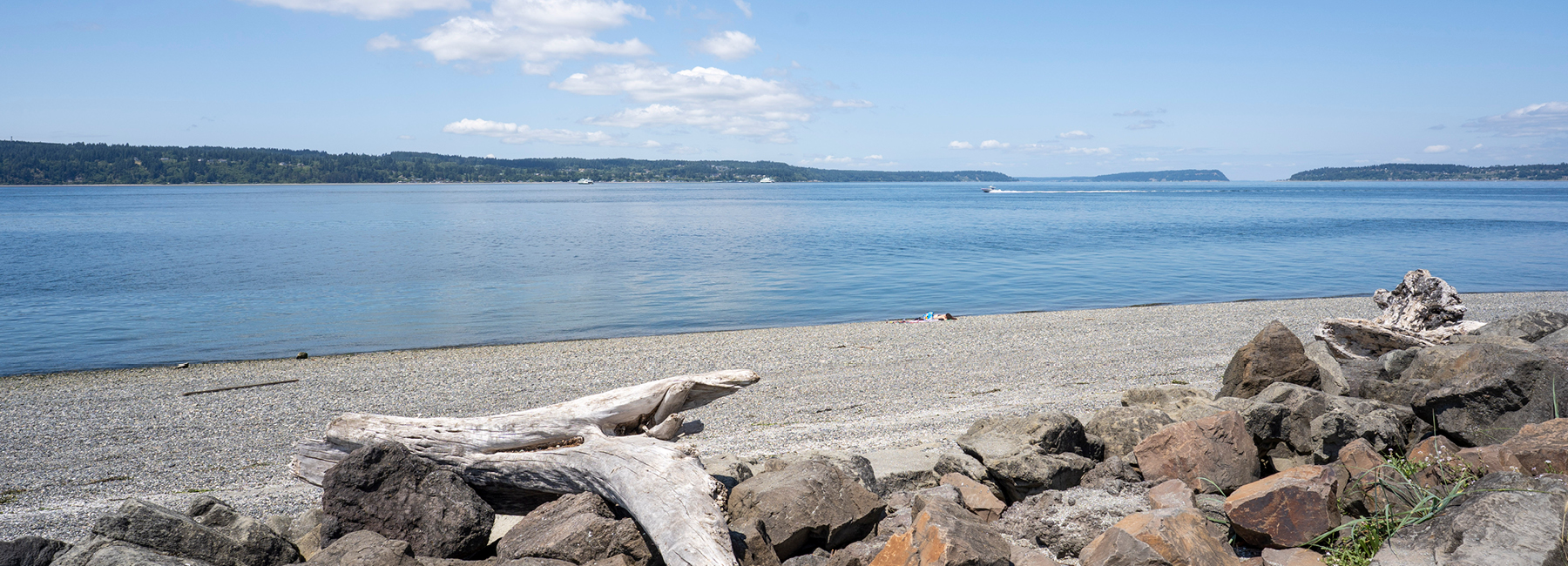 Beach over looking the Pudget Sound.