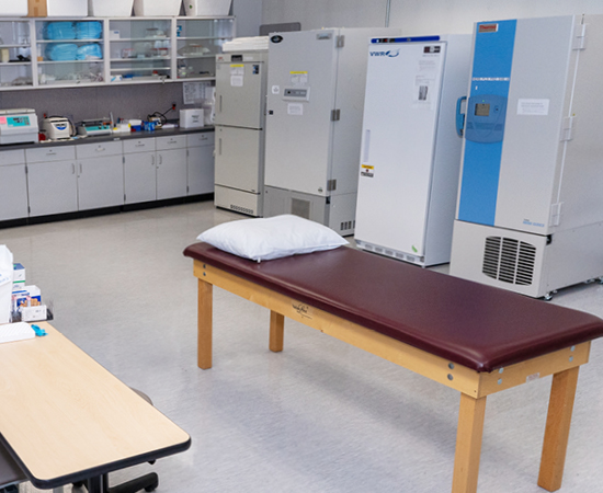 Phlebotomy Laboratory and Freezer Bank