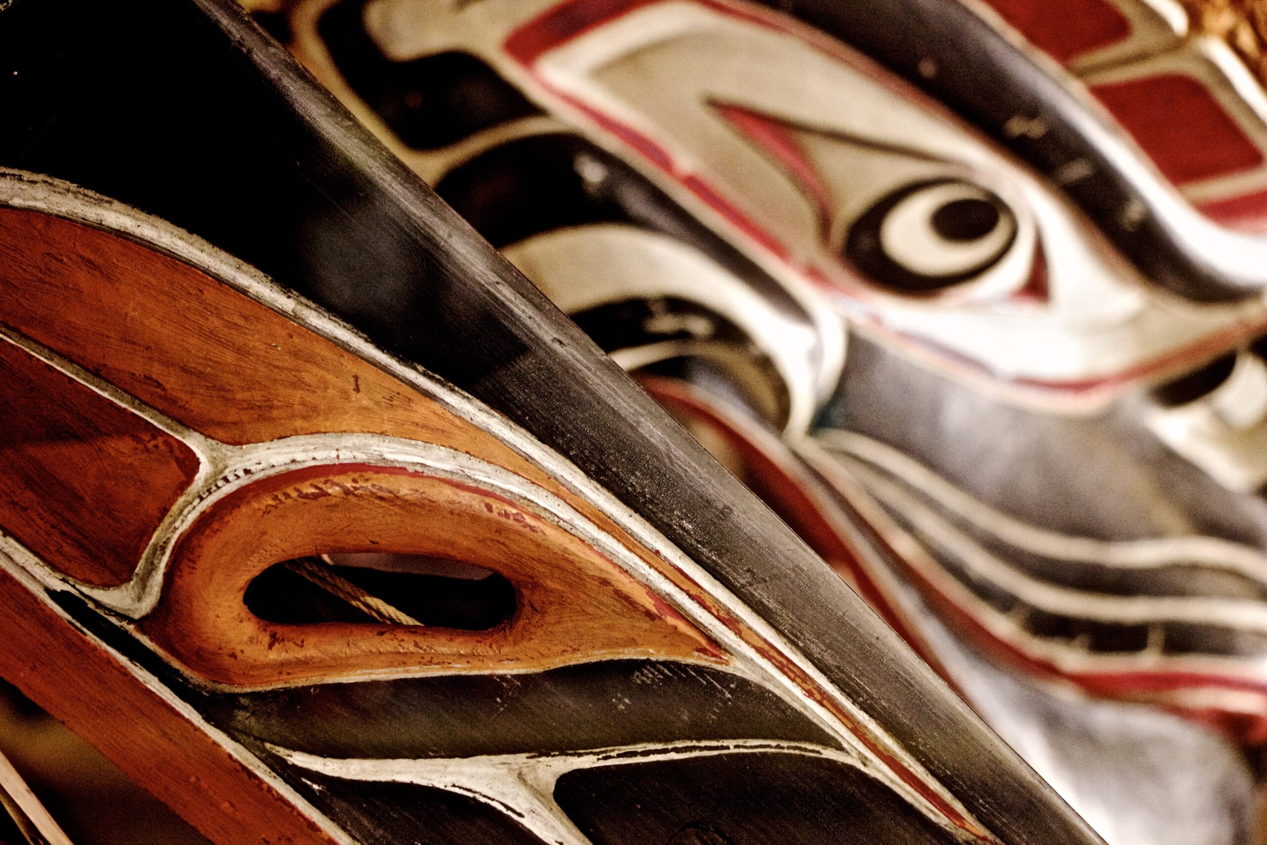 Traditional Native American wood carving