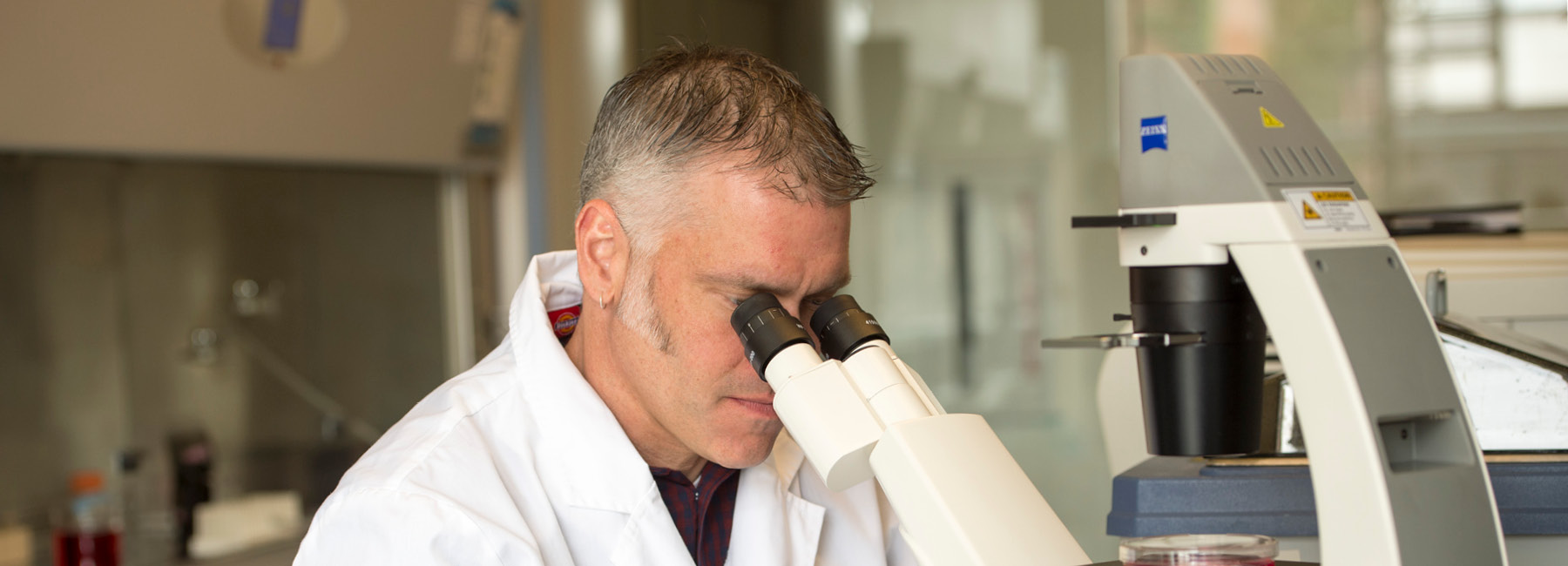 Ted Chauvin working in lab