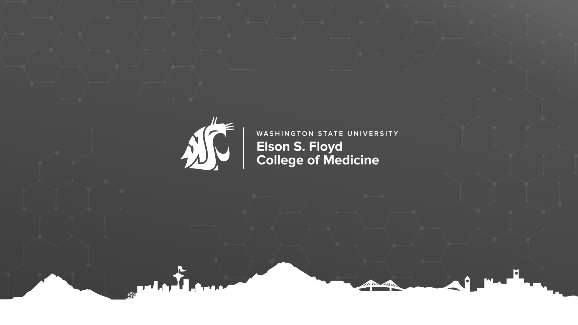 Washington State skyline gray with College of Medicine logo