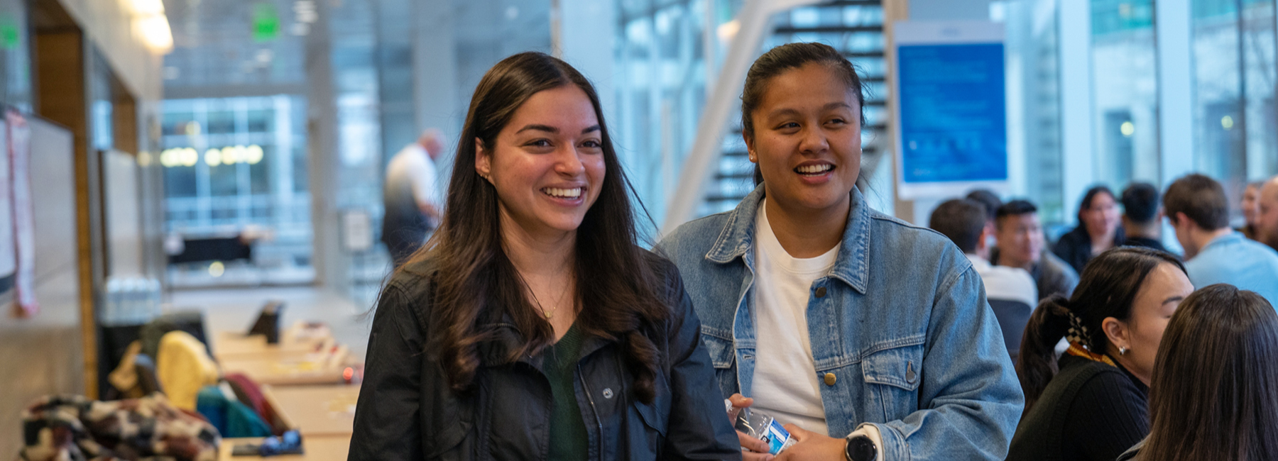 Students walking in hallway