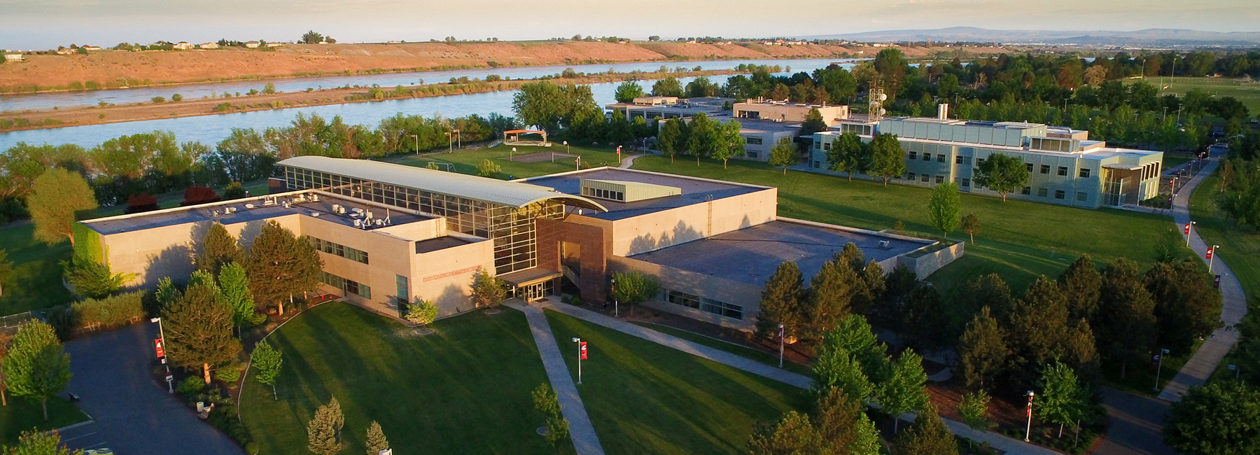 Drone shot of Tri Cities campus
