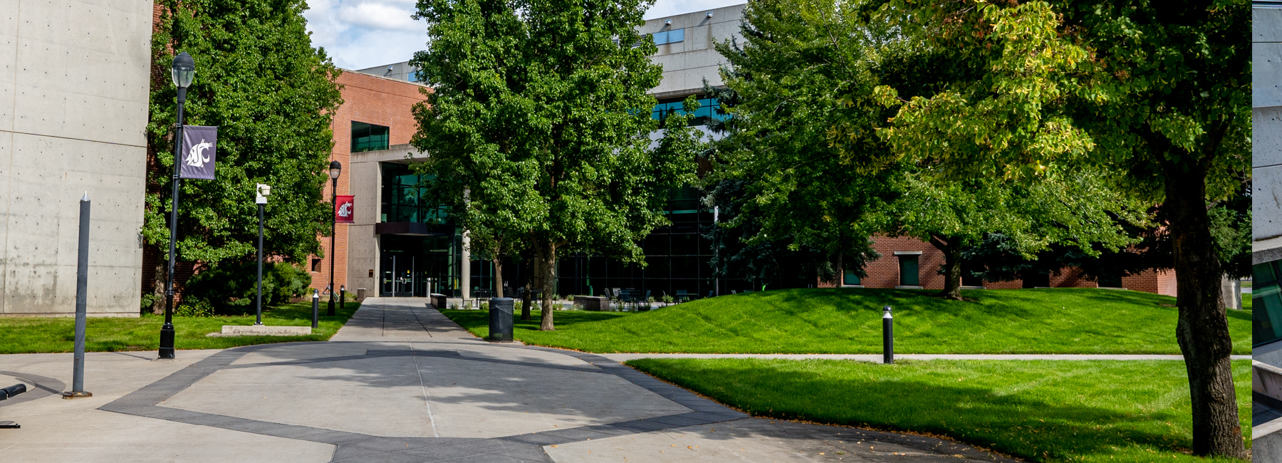 Outside of the Medicine Building on Spokane Campus.
