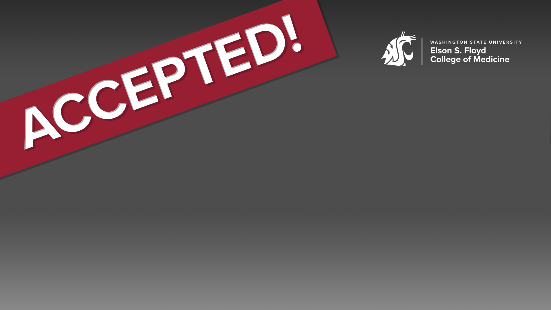 Gray Accepted zoom background.