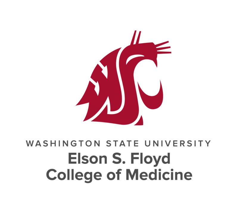 Vertical version of the Washington State University Elson S Floyd College of Medicine logo.