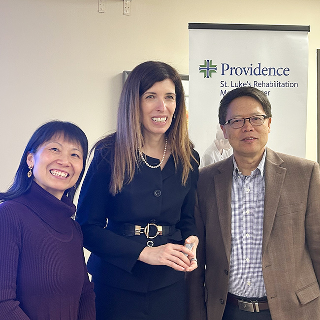 Annie Du, Sabrina Paganoni and Yuehe Lin.