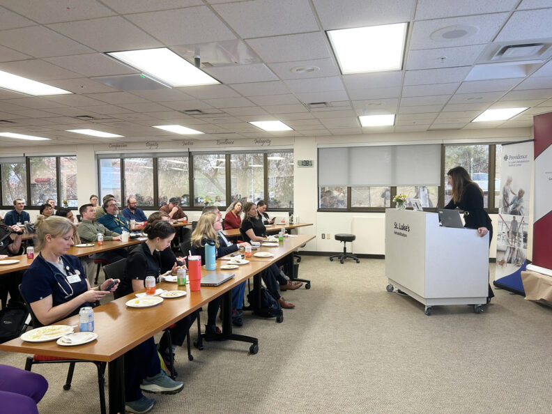 Dr Sabrina-Paganoni give a presentation at the Dr Joel DeLisa Lectureship. 