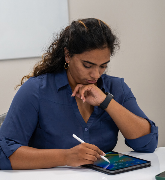 First year medical student working with their new iPad