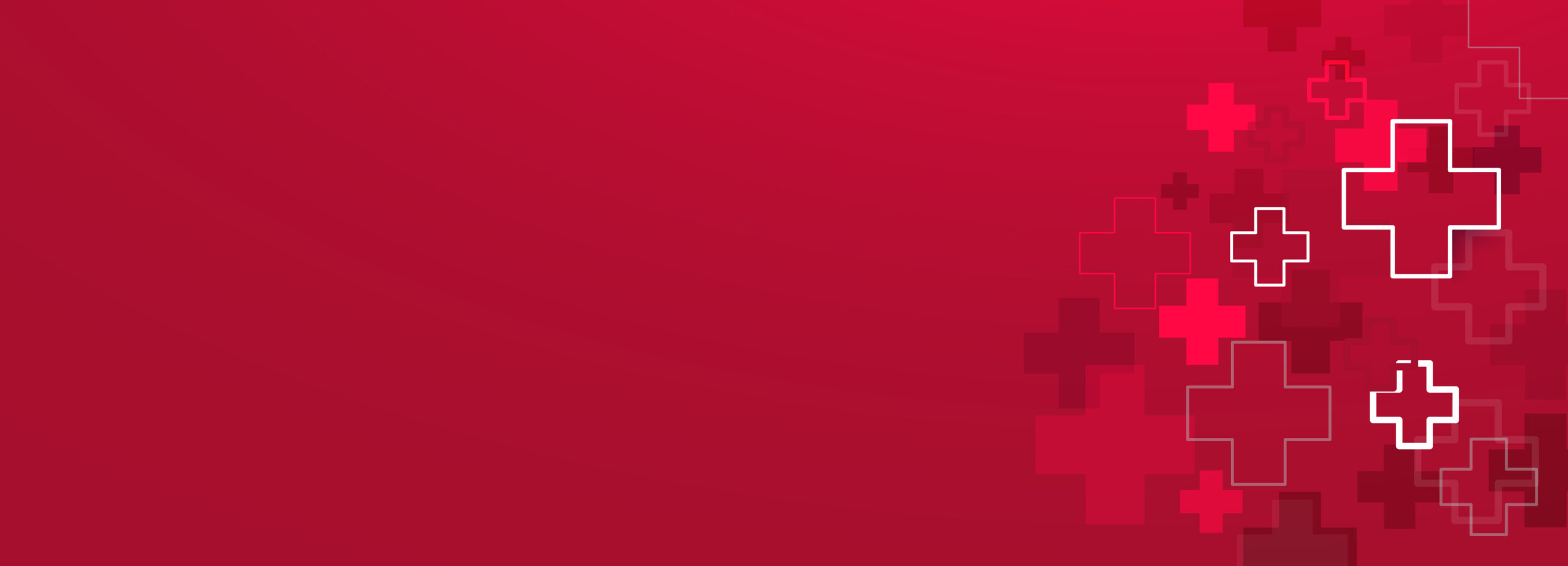 Crimson background with plus pattern.