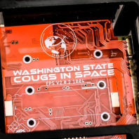 CougSat-1, a 4-inch-cube satellite.