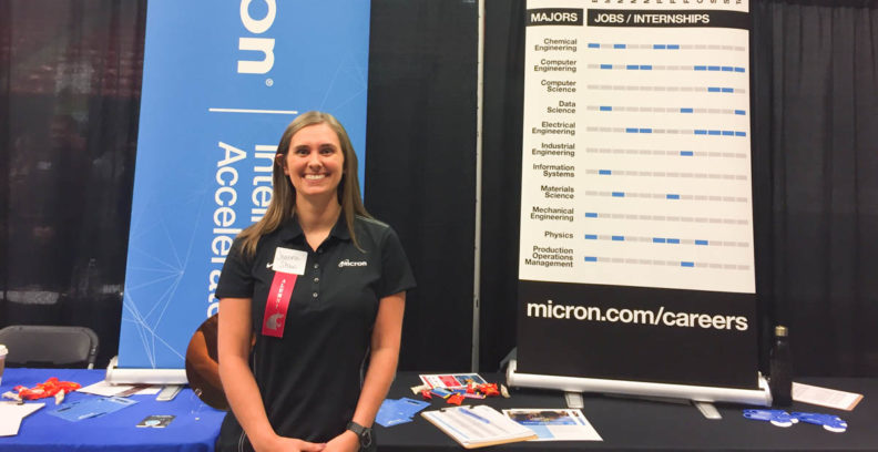 MME Grad Joanna Shaw at the VCEA Expo
