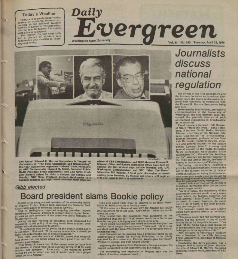 Daily Evergreen Newspaper 1978