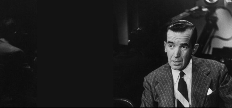 Black and white image of Edward R. Murrow