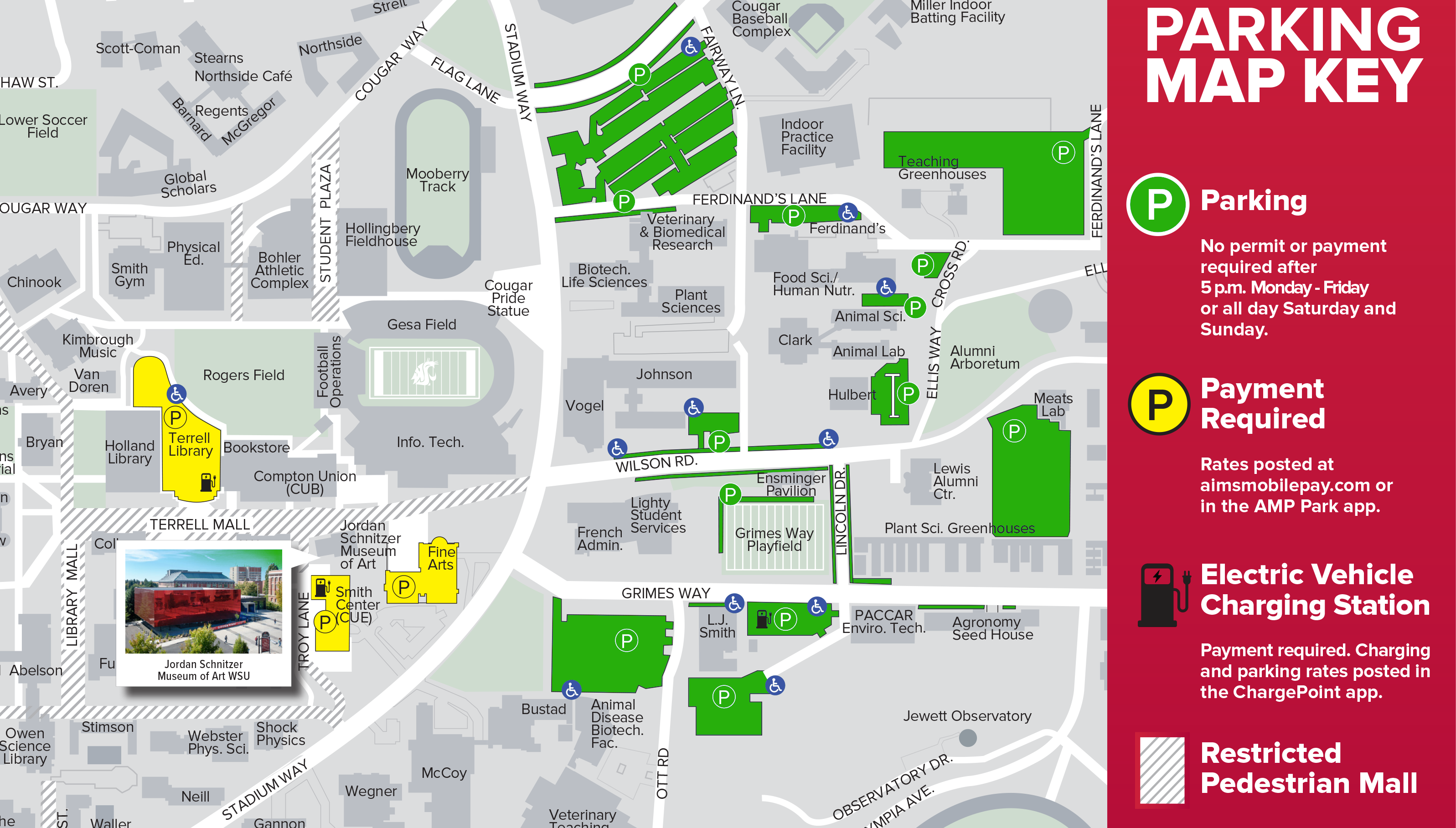 Parking lot map.