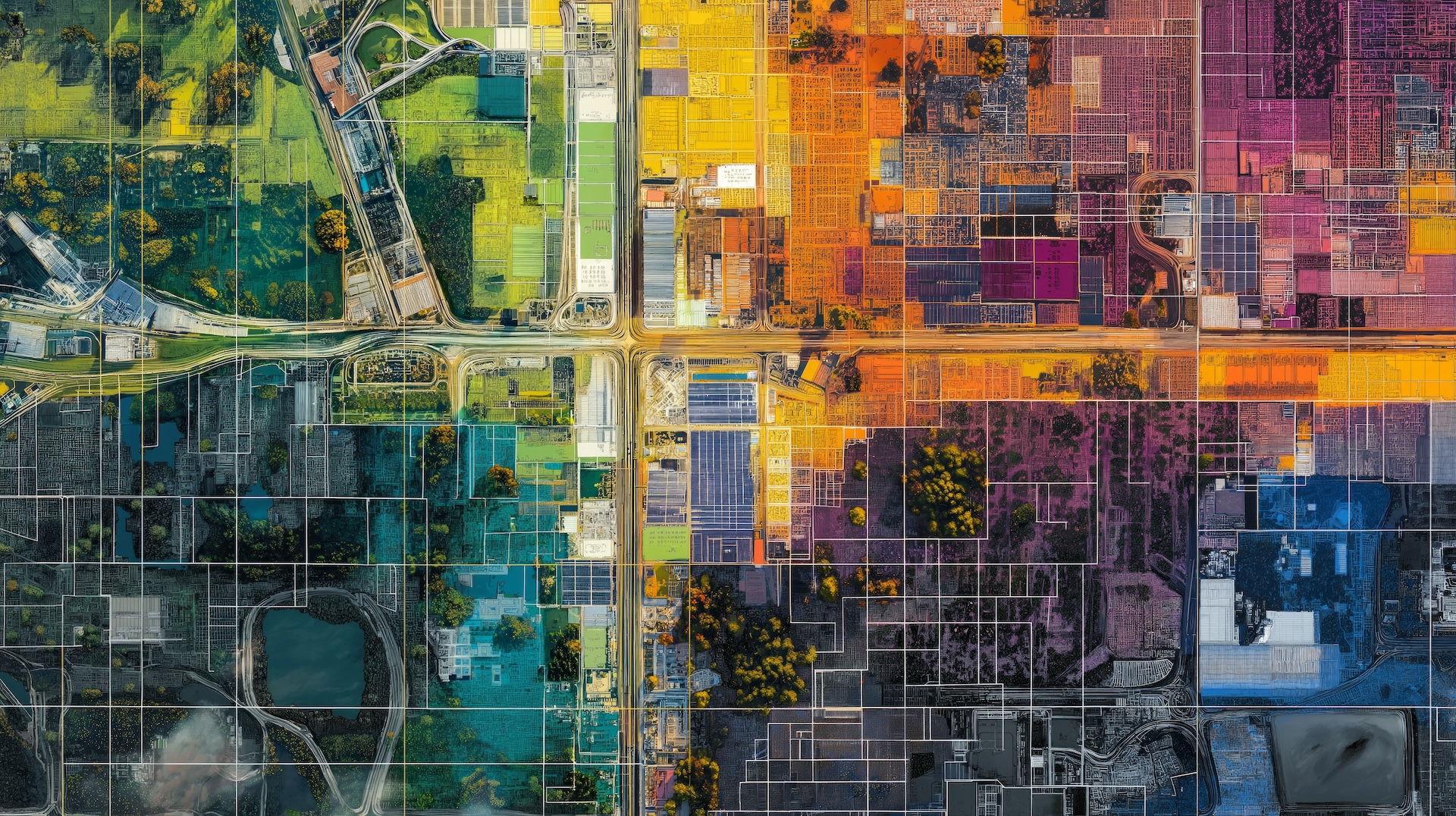 Map highlighting health equity and social determinants of health in urban neighborhoods with varied resources