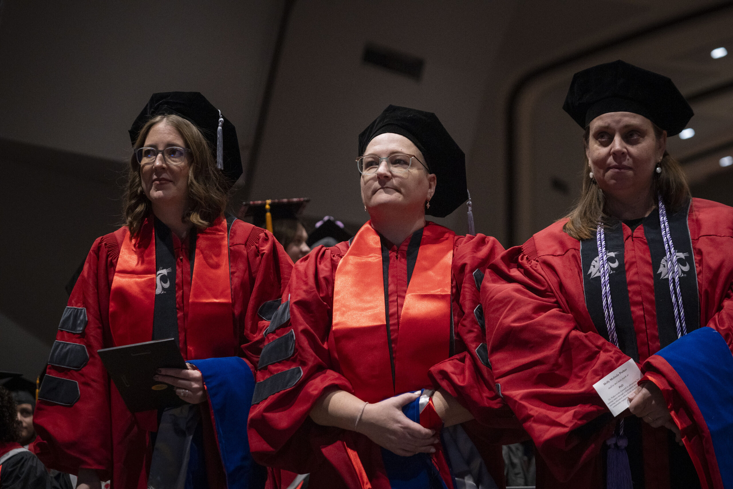 2024 WSU College of Nursing PhD Graduates: Christina Brumley, Molly Parker, and Jordan Ferris.