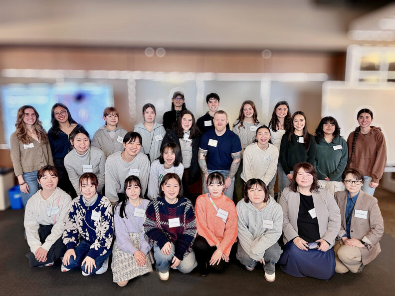 Iwate nursing students visit with nursing students from Gonzaga University and WSU College of Nursing on the campus of Gonzaga University in Spokane, WA.