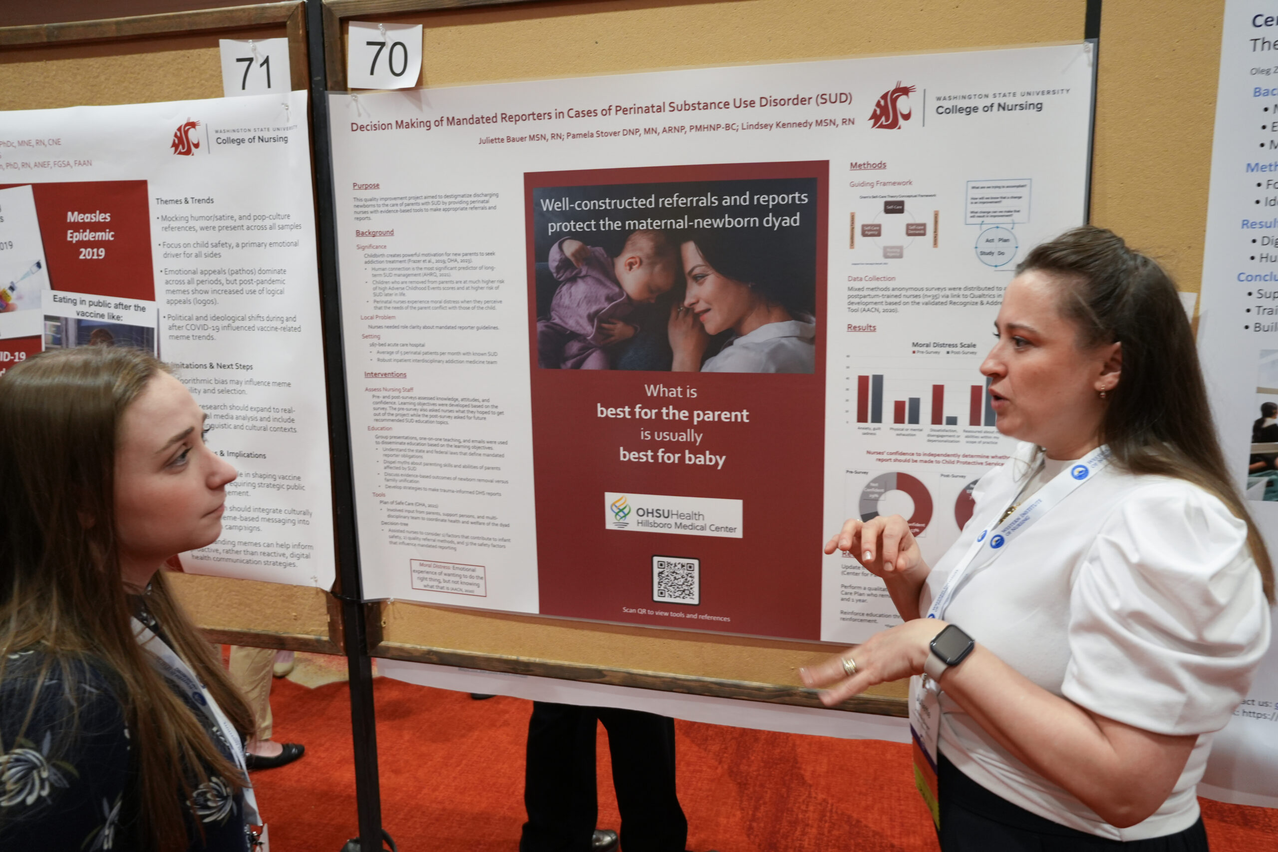 Juliette Bauer, MSN, RN at WIN 2025 poster session.