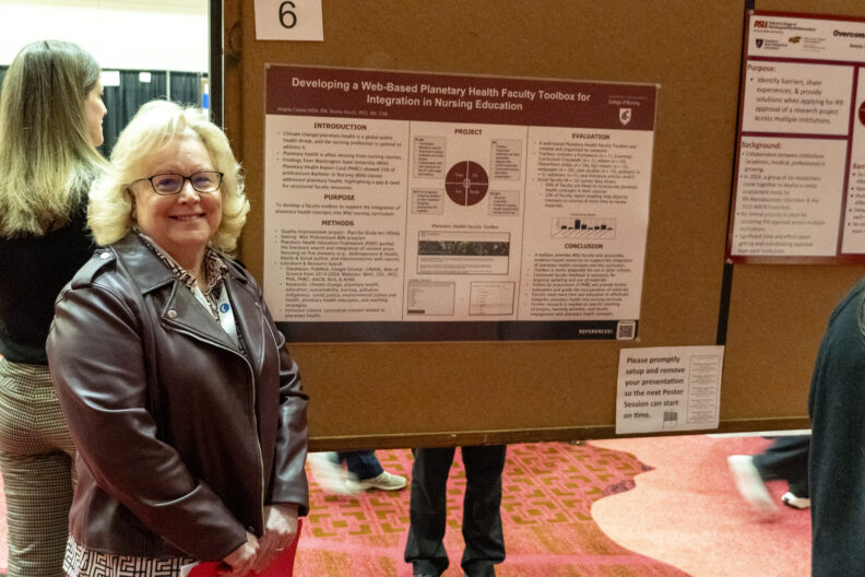 Angela Crable ‘24, MN, BSN, RN, CWOCN, developed a Planetary Health Faculty Toolbox for integration in nursing education.