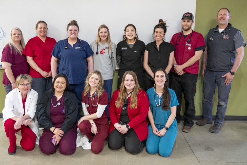 Students, faculty, and staff from the WSU College of Veterinary Medicine, volunteering for Healthy People Healthy Pets, April 17, 2025.