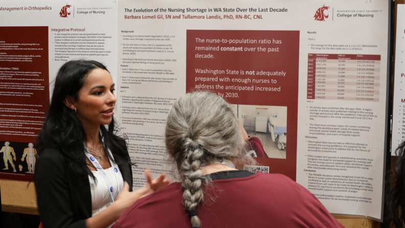 Honors student, Barbara Lomeli ‘25, examined the decade-long evolution of Washington State’s nursing shortage. 