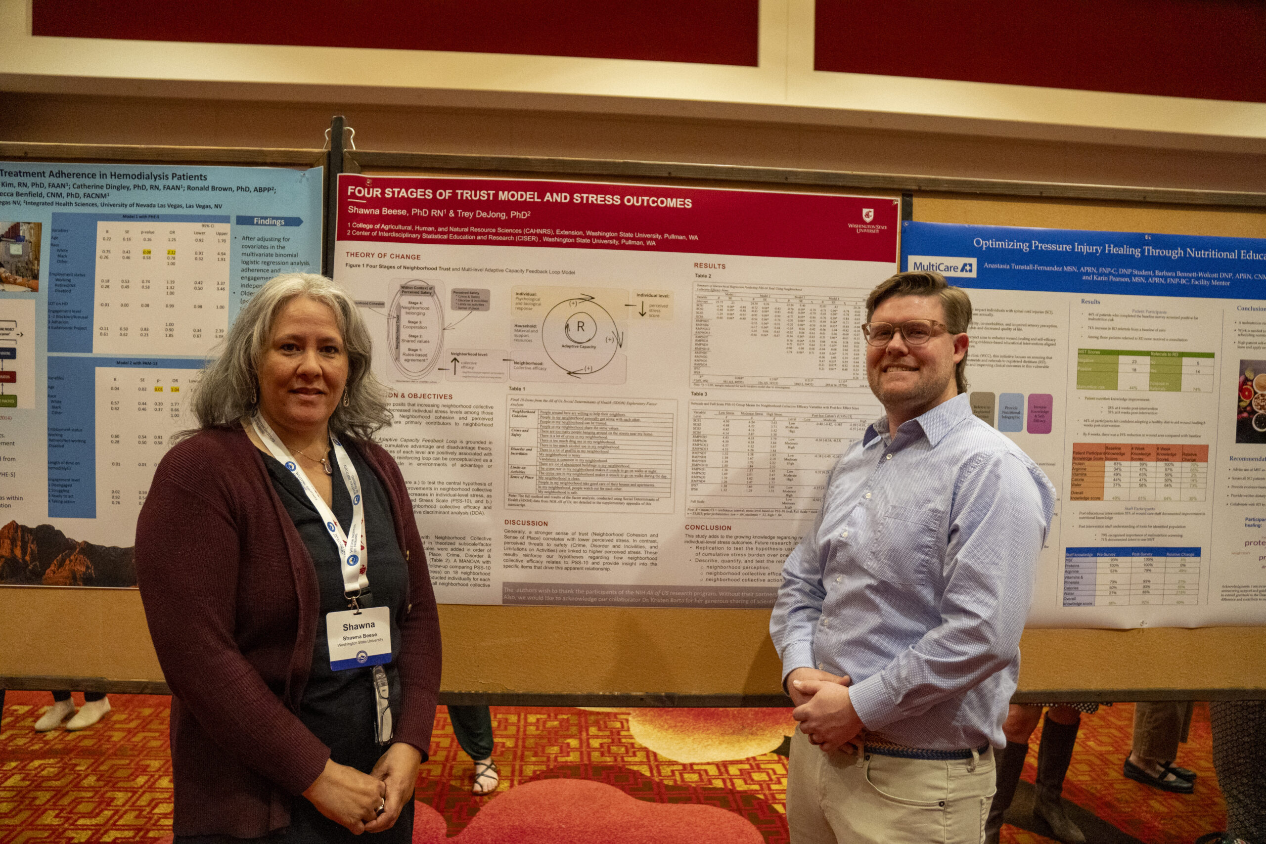 Dr. Shawna Beese and Dr. Trey DeJong presenting their poster at the 2025 WIN Conference.