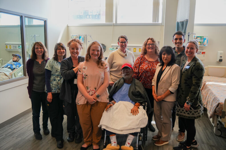 Pictured: Barb Wallace, Bev Mayfield, Christine Hayes, Bridget Pretz, Aimee Nechanisky, "Mr. Roberts", Theresa Barenz, Sylvia Gobel, Cade Sanchez, Michelle Pelchat.