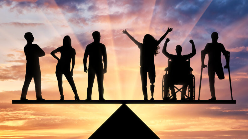 Concept equality of disabled people in society
