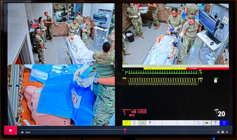 The control room view of the recent Air National Guard simulation.