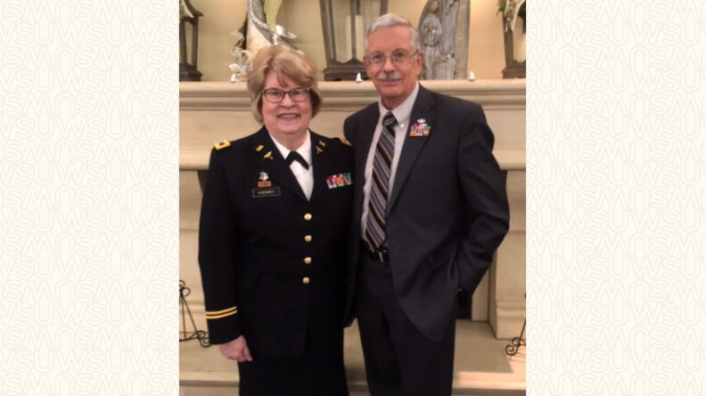 Carol Huebner, Professor Emerita of Nursing and Fellow of the American Academy of Nursing with her husband, Michael Huebner.