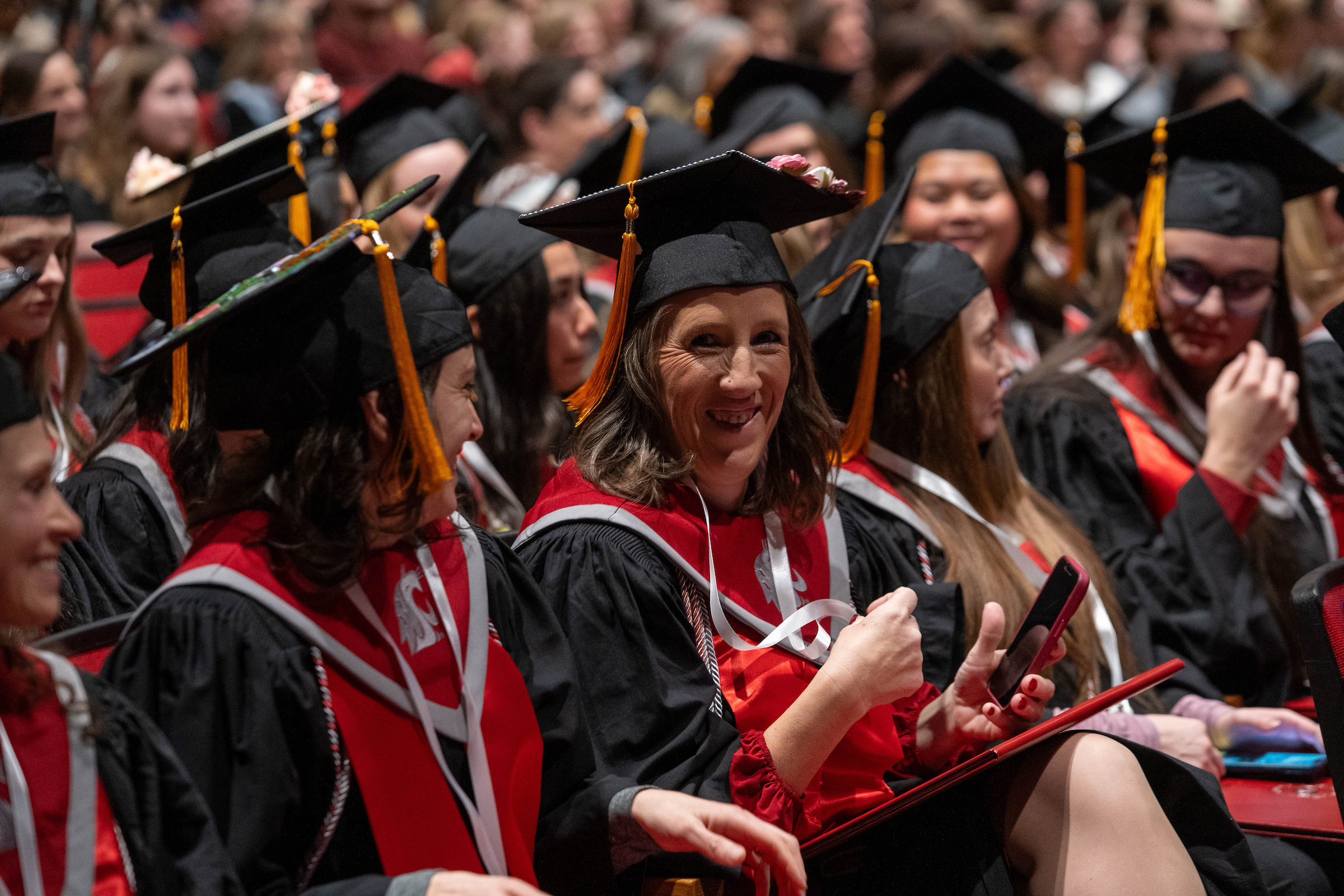 Nursing students at the Fall 2025 WSU College of Nursing graduation and pinning ceremony. Whitworth University, Spokane, WA.