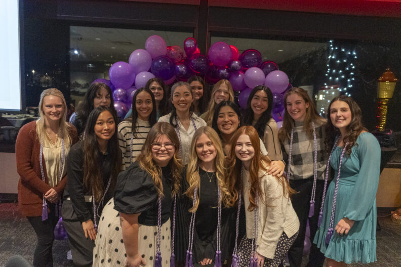 Nursing students being inducted into Sigma Theta Tau International