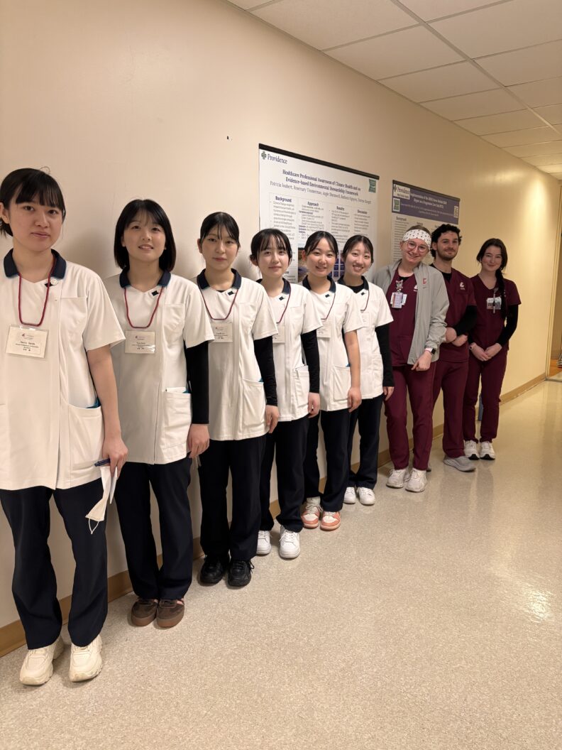 WSU and Iwate students visiting Providence Spokane.