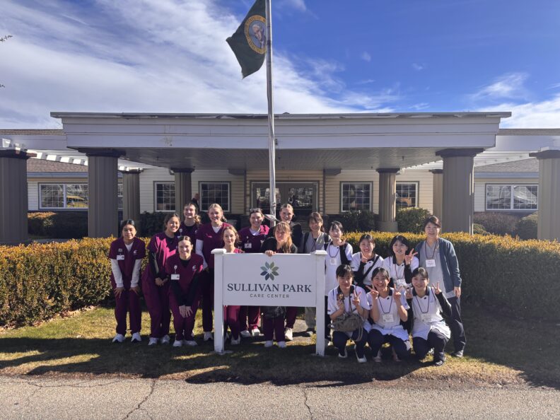 WSU and Iwate students visiting Sullivan Park.